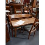 Oak dining table and chairs