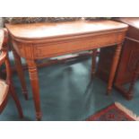 Victorian mahogany fold over table