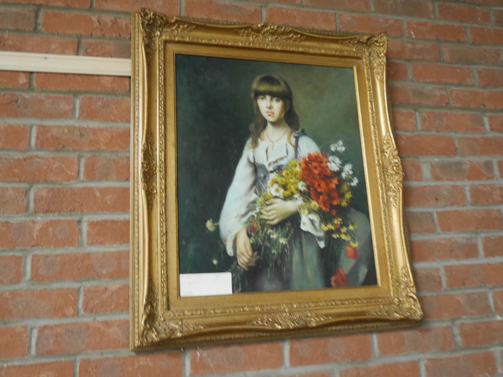 Painting of "The Flower Girl" aft Hazlamoff
