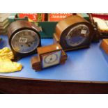 3 Oak mantel clocks