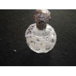 Silver and glass scent bottle