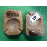 Mouseman ashtray x 2