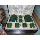 Rosenthal Green & Gold Coffee Set