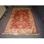 Large Ziegler Red & Gold Rug