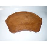 Mouseman Rimmed Wooden Tray - Double Mouse