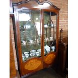 Edwardian inlaid display cabinet
