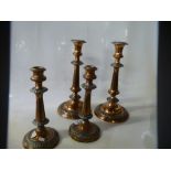 2 x Pairs of Arts and Crafts Candlesticks