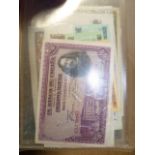 Collection of Foreign Banknotes inc Spain, Tunisia, Canada amongst others