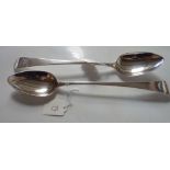 Pair of large serving spoons Early London (253g)