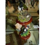 Border Fine Arts Found Safe Ornament with Duck and Woodpecker Figures