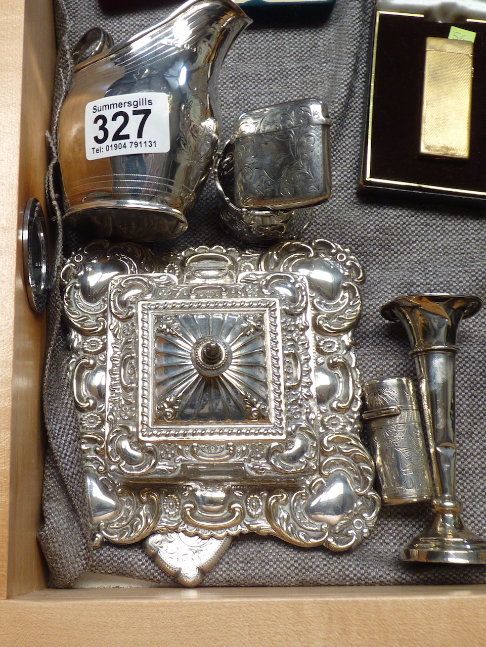 Collection of silver items