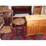 Farmhouse Chair, Barley Twist Table and Pine Cupboard