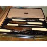 Set of Viners bone-handled knives
