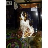 Royal Crown Derby signed Molly Dog