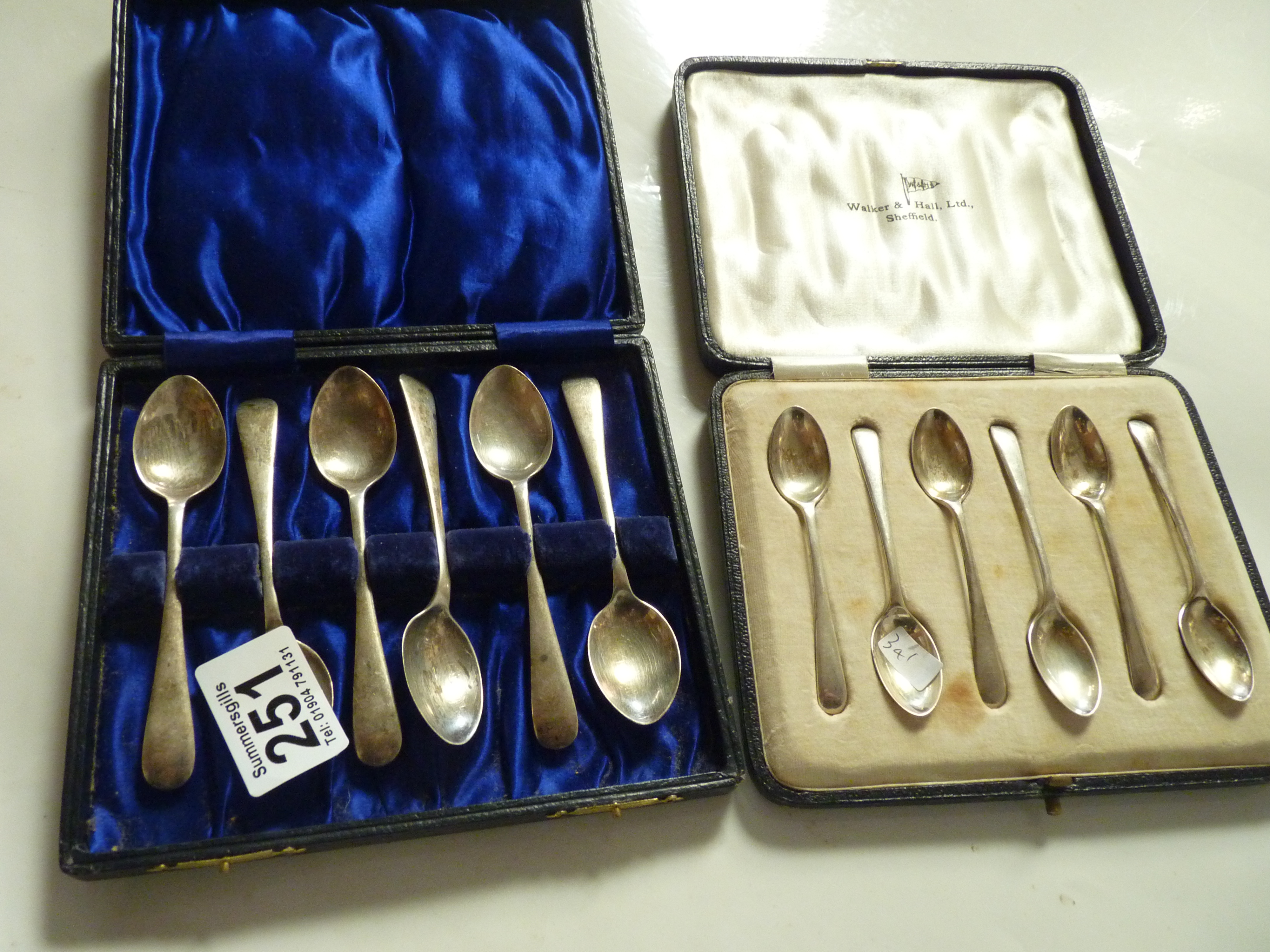 2 x Silver coffee spoons