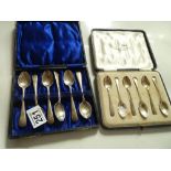 2 x Silver coffee spoons