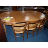 Repro. Dining table and 4 chairs