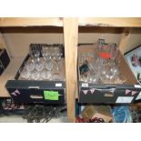 2 boxes of glassware