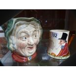 Crown Devon John Peel & Beswick Sairey Gamp jugs