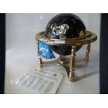Lapis Black Gemstone Globe