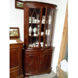 Mahogany corner cupboard