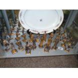 Full 32 piece Lead & Gold Plated Chess Set