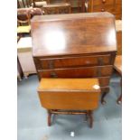 Walnut bureau and Sutherland table