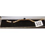 18k gold and diamond bracelet total weight 28.1 g inc.