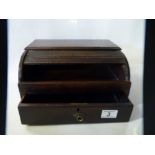 Wooden Roll-Top Stationery box