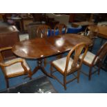 Mahogany repro. Dining table and 6 chairs