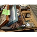 Selection of Clocks, Brass and Pictures