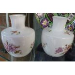 Pair of Crown Derby Posies Bud Vases