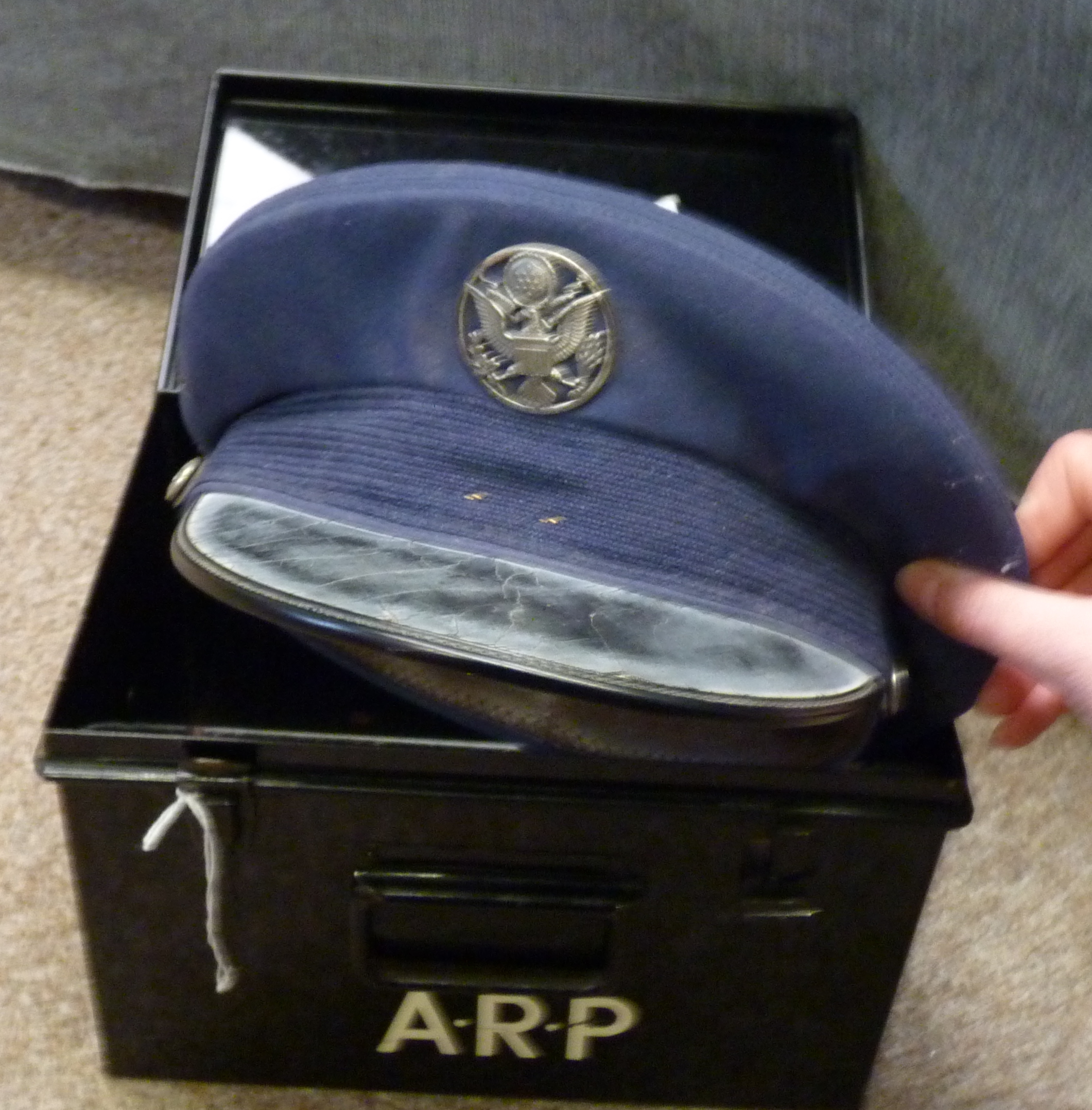 ARP box and USA cap
