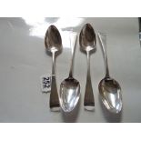 4 x early London table spoons (258g)