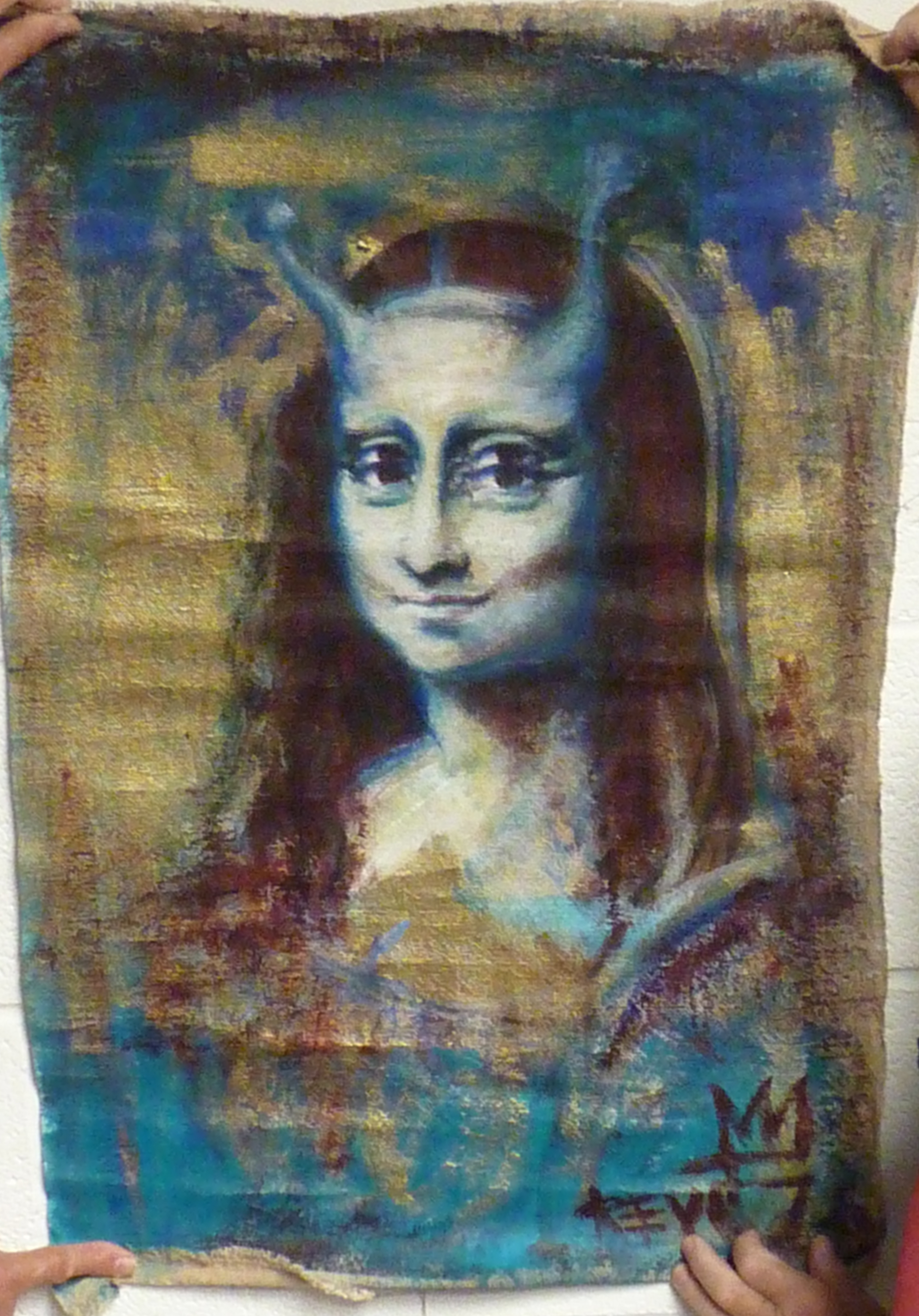 Rey Zorro 'Monadology' Mona Lisa Painting