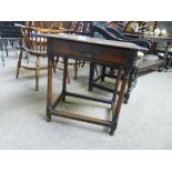 Early Oak table with drawer