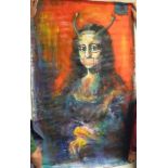 Rey Zorro 'Monadology' Mona Lisa Painting