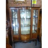 Edwardian inlaid china cabinet