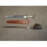 Antique sword + 1 Repro Sword & Scabbard