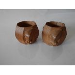 2 x Mouseman serviette rings