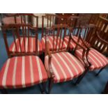4 Antique mahogany dining chairs and 2 carvers
