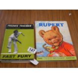 Freddy Trueman book and "Rupert" Daily Express annual 1959