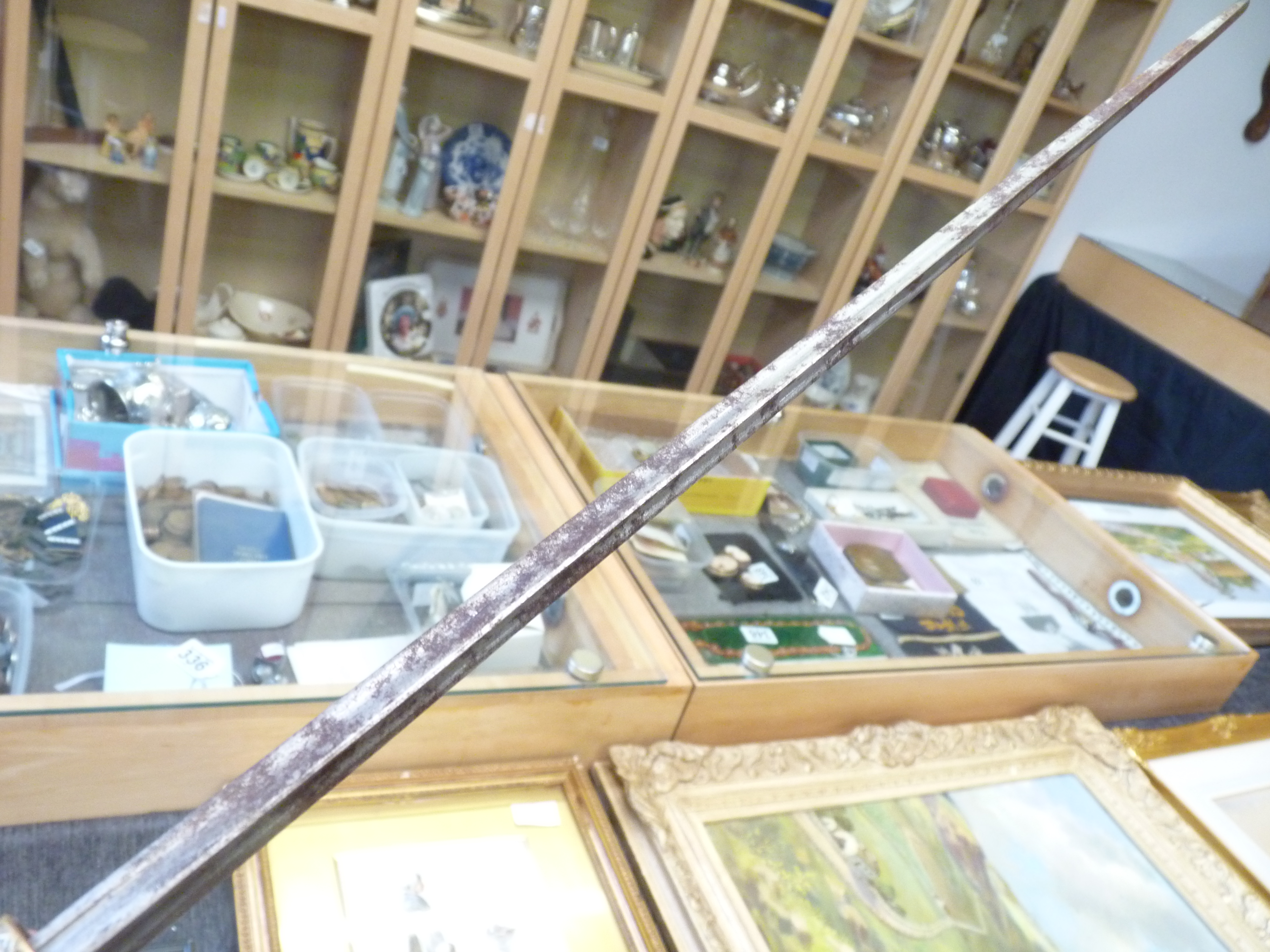 Chinese bronze Sword stick - Image 3 of 4