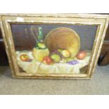 Still life oil painting signed Gilly