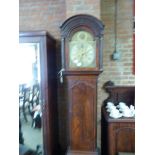 Mahogany Grandfather clock with brass face by Joseph Bowles of Winbourn