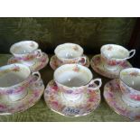 6 x Royal Albert "Serena" cups and saucers