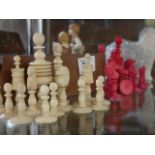 Bone chess set