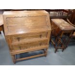 Oak Bureau & Drop-Leaf Table