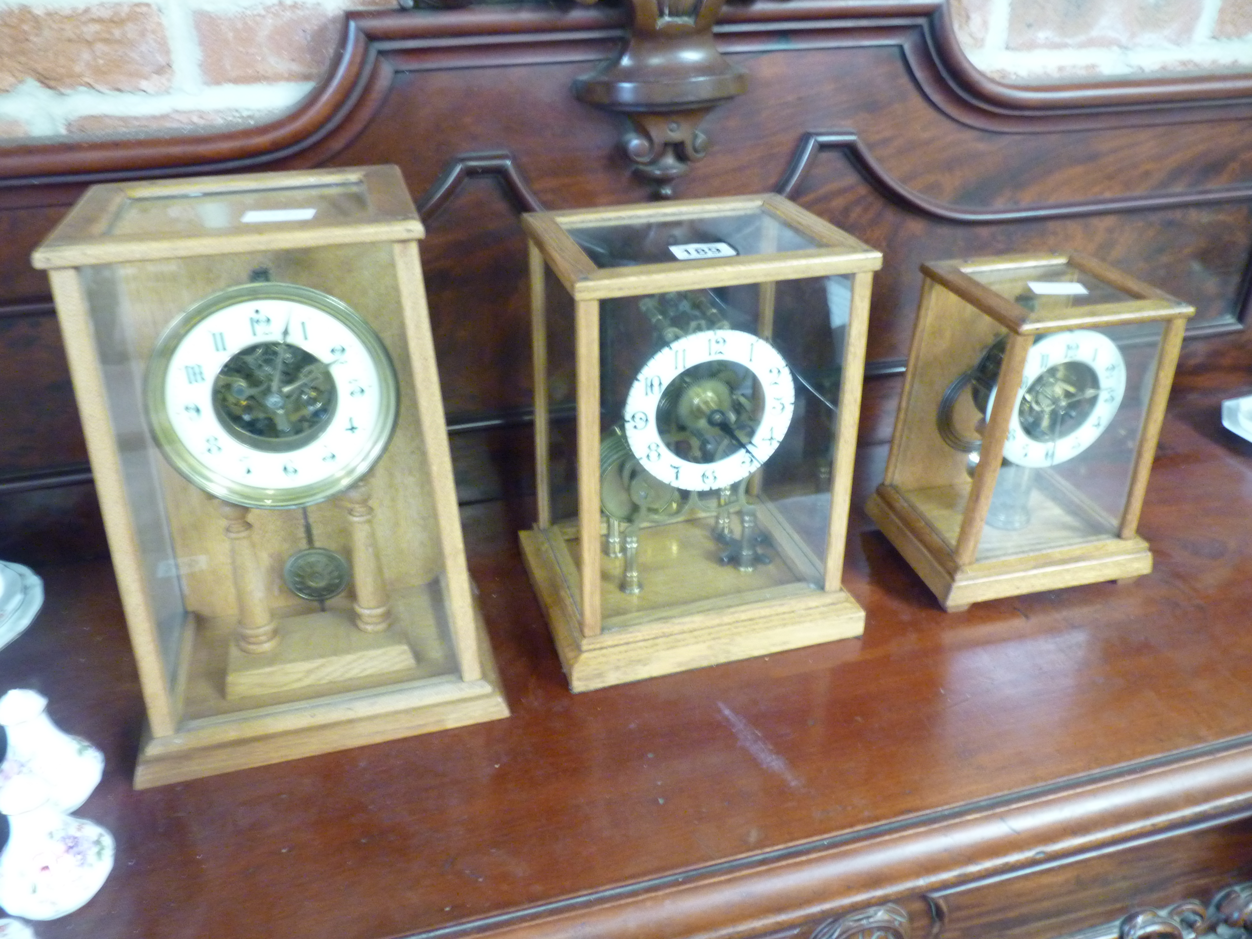 Set of 3 Graduated Skeleton Style Clocks