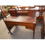 Edwardian inlaid mahogany ladies desk